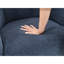 Fauteuil pivotant Blue Boucle pour chambre à coucher, bois massif, chaise en tissu de style moderne, look élégant-51841987