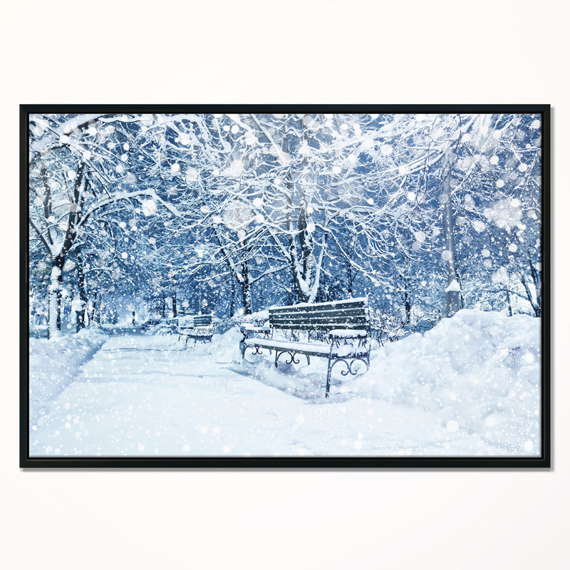 «City Covered with Snow», reproduction d'impression sur toile, H 16 po x l 32 po x P 1 po