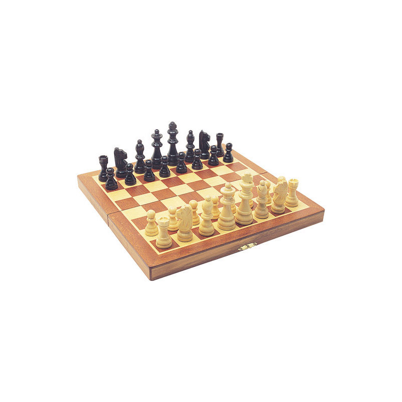 Jeu d'échecs pliant en bois