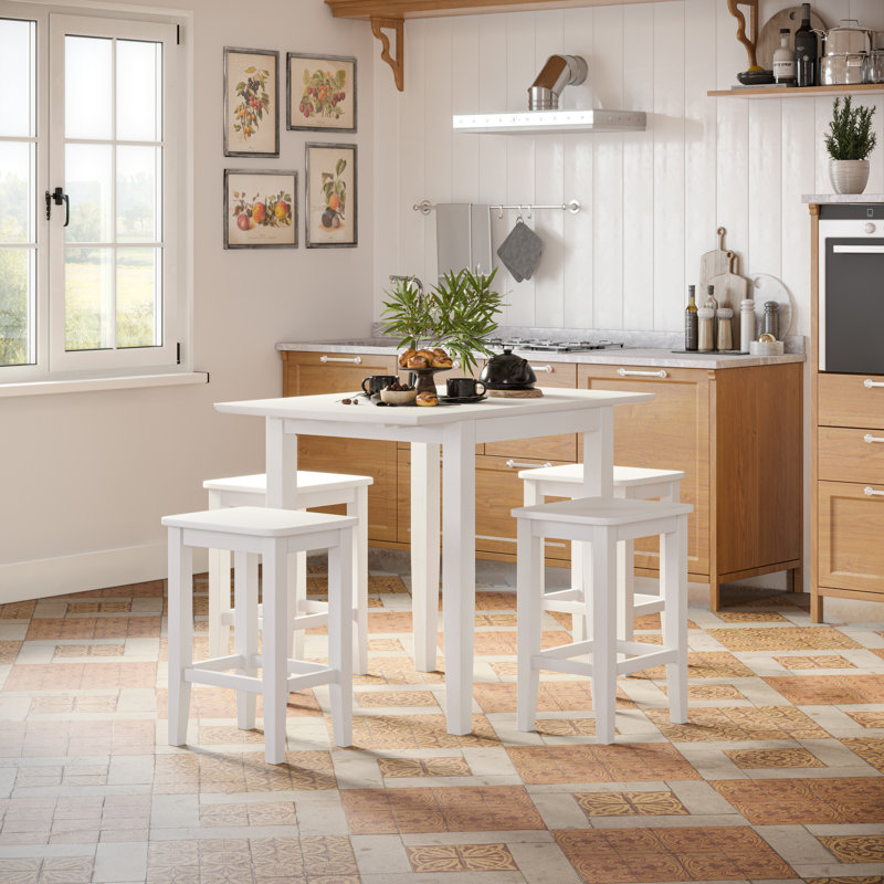 Salita 4 - Person Four Leg Dining Set, Brown