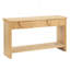 Console cannelée de 55 po, tiroirs semi-circulaires à bande verticale, plateau en bois massif, fermeture en douceur, tablette de présentation inférieure, vestibule / salon / bureau à usages multiples