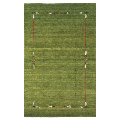Kashkuli Gabbeh Green Rug 4'11" x 7'9"