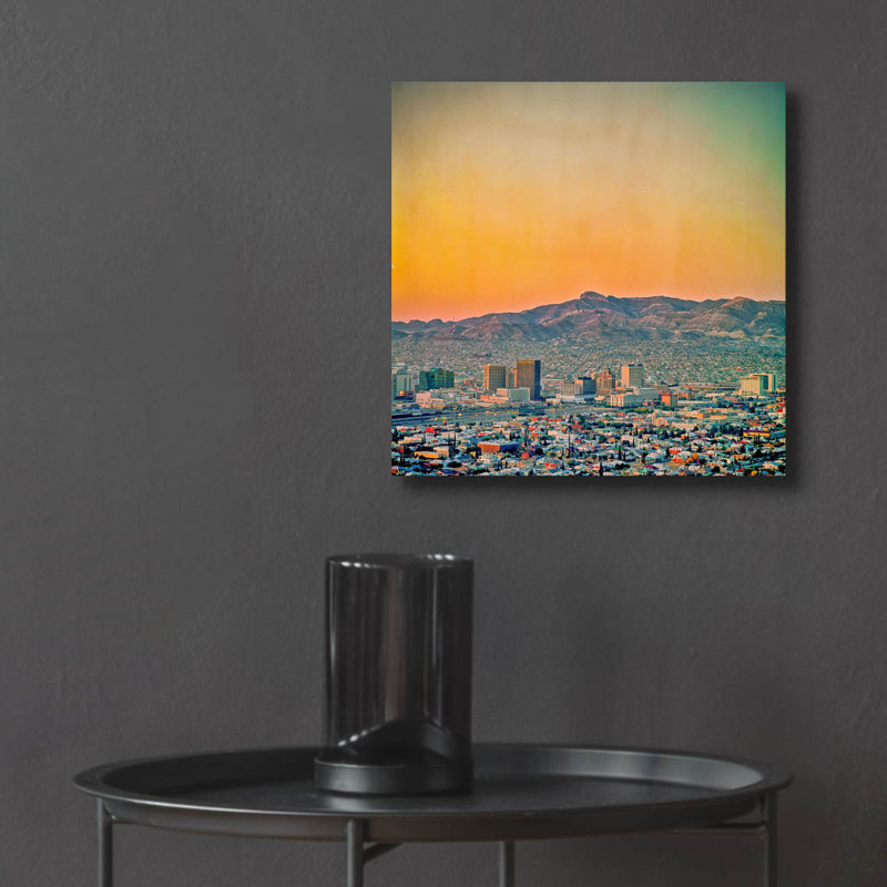 «El Paso Sunrise» par Mark A Paulda, verre acrylique Wal Art, H 12 po x l 12 po x P 0,13 po