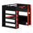 Pro-Gamer Loft Bed Featuring Integrated Workspace, Customizable LED Lights, Power Hub, Bookshelf, Pegboard And Storage Solutions-1617364334