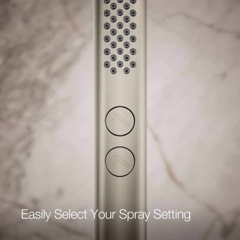 Shift Two-Function Handshower, Multi-Function Handheld Shower Head, 1.75 GPM, Vibrant Brushed Nickel