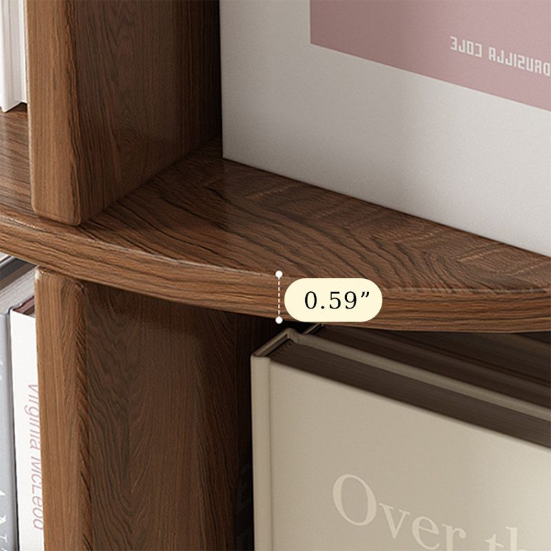 Bibliothèque standard en bois massif Nut-Brown