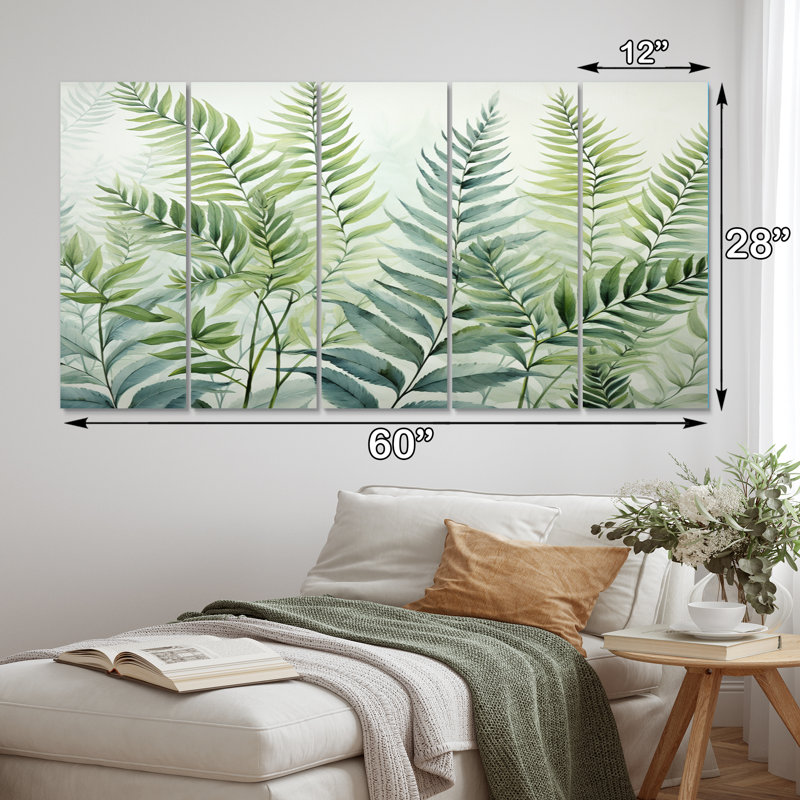 Ferns Enchanting Ferns III Plants & Flowers Wall Decor on Metal