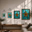 Starfish in Motion Coastal - Framed Print-296888181-296888184
