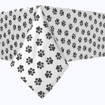 Square Tablecloth, 100% Cotton, 52X52", Paw Prints