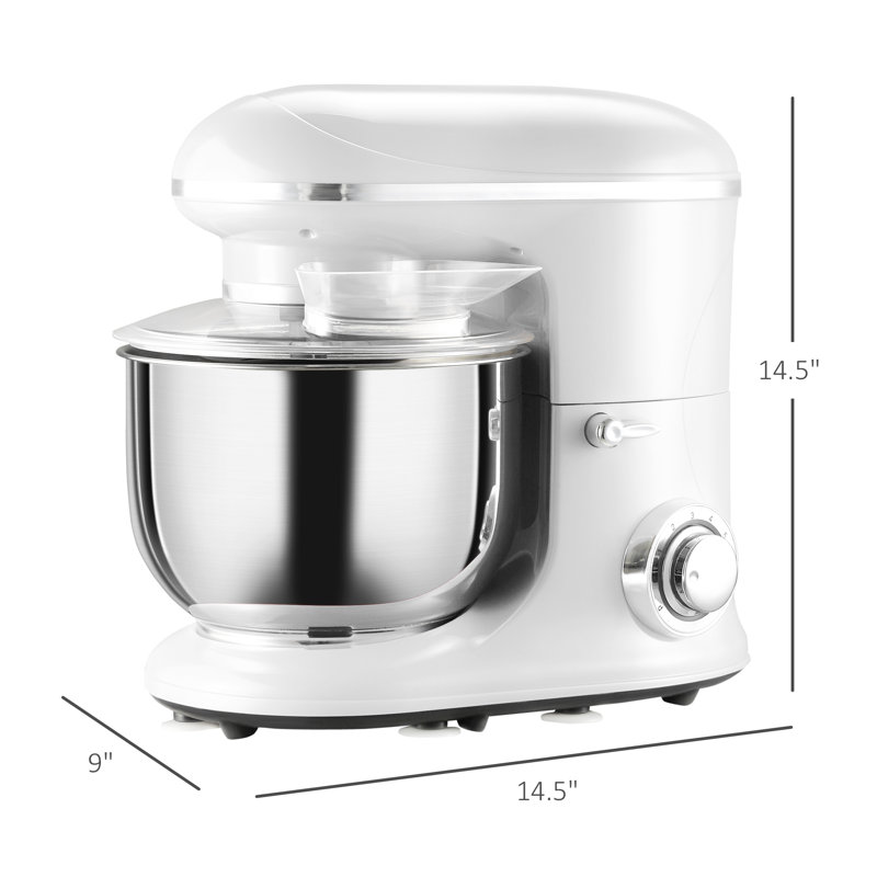 HomCom Vendome 7 vitesses 5,81 pte Batteur sur socle, Argent