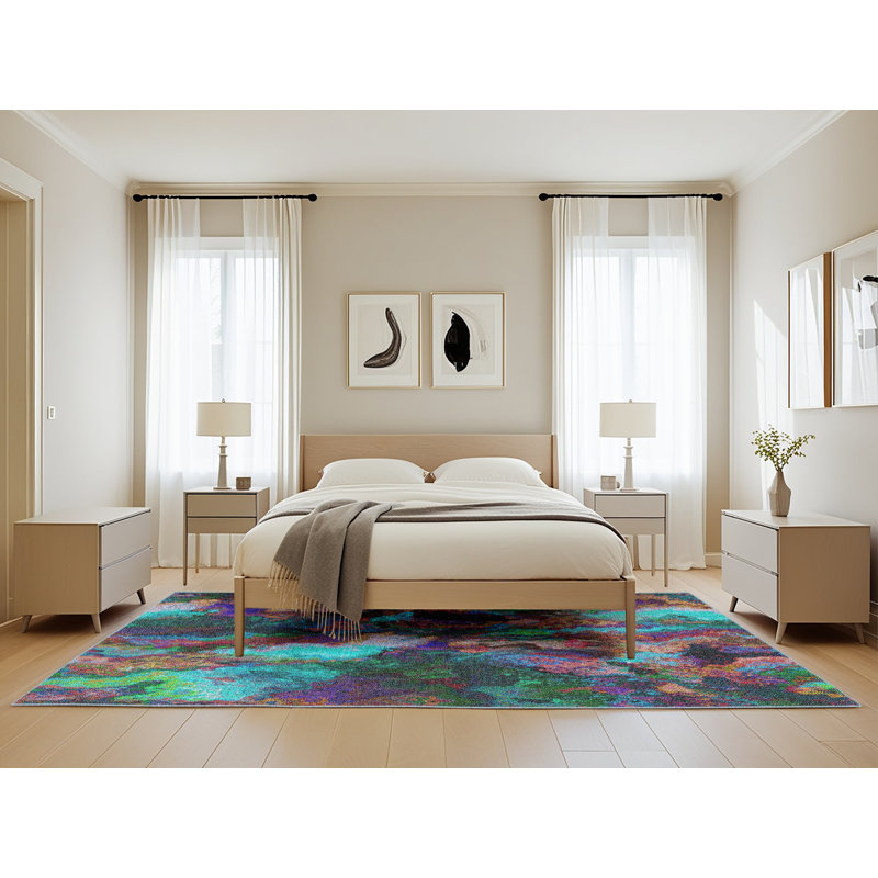 Abstract Indoor Rug, Rectangle 5' x 8'