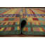 Tapis multicolore à rayures multicolores 7 x 10 pour des intérieurs chics