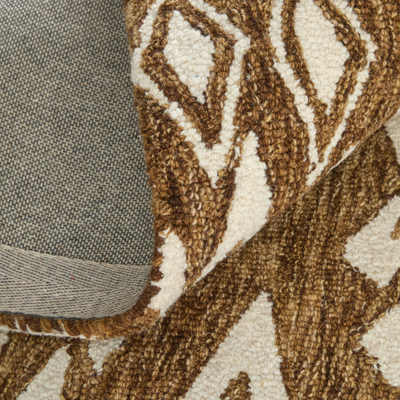Wallace Transitional Medallion Brown Area Rug, Rectangle 5' x 8'