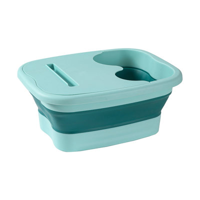 Seau de bain à pieds pliable avec poignée et couvercle Bubble Feet