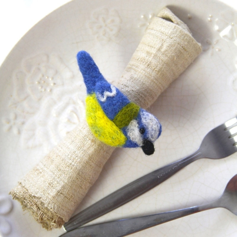 Natural Wool, Azo-free Dyes Napkin Ring