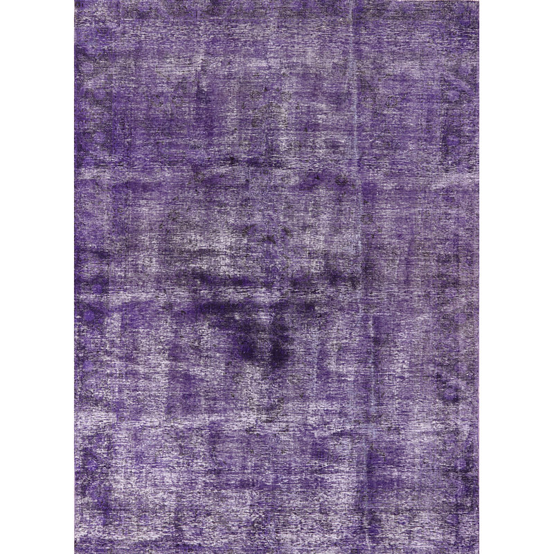 Tapis violet à motif abstrait Coppin, Tapis de couloir 2 pi x 5 pi