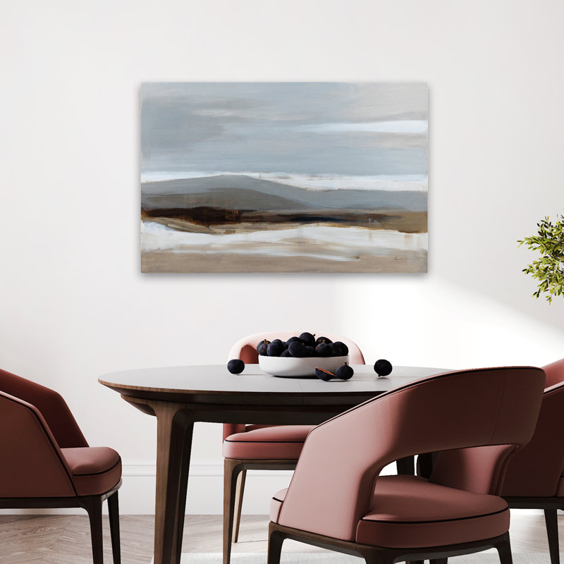 Paysage contemporain et bohémien de janvier, H 36 po x l 24 po
