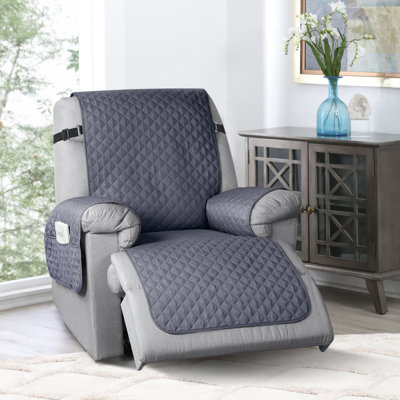 Box Cushion Recliner Slipcover Anti-Slip Pet Armchair Cover Furniture Protector for Reclining Chair