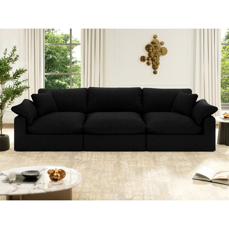 Canapé modulaire Berglund Berglund, H 25,2 po x l 110,8 po x P 39,3 po, 3, Noir