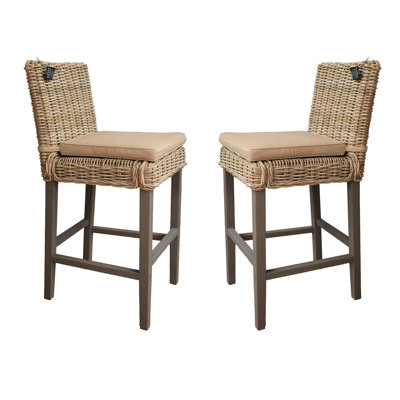 Aliyaha Wicker Bar Stool