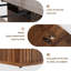 Table de salle à manger extensible ronde avec rangement à 2 niveaux et tiroir, table de salle à manger extensible 47,5 "-63" pour 4 à 8 personnes-1057515642