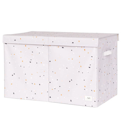 3 Sprouts - Recycled Fabric Storage Chest with Lid - Terrazzo