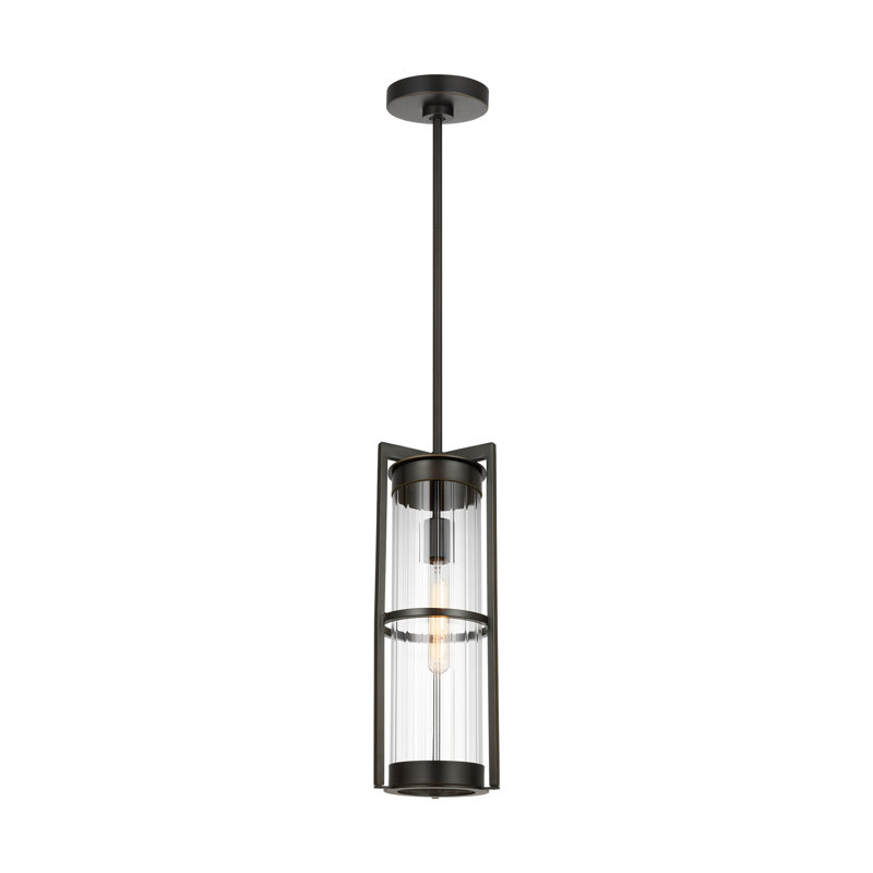 1 - Light LED Outdoor Pendant, Antique Bronze