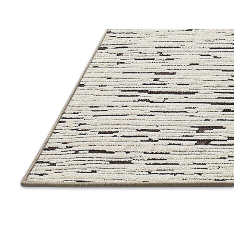 Tapis abstrait ivoire / gris, Rectangle 8 pi x 12 pi
