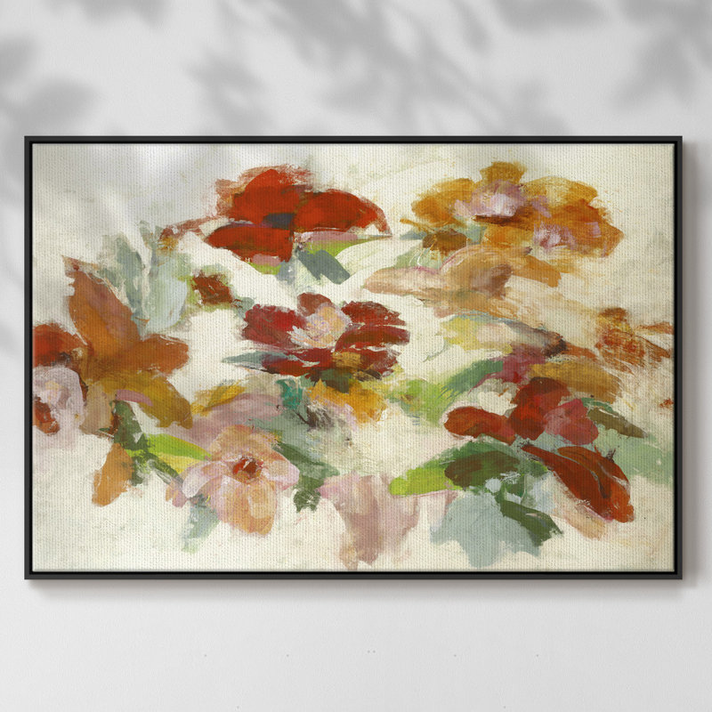 Floral Impressions V1, reproduction d'art sur toile, H 17 po x l 25 po x P 2 po, Noir