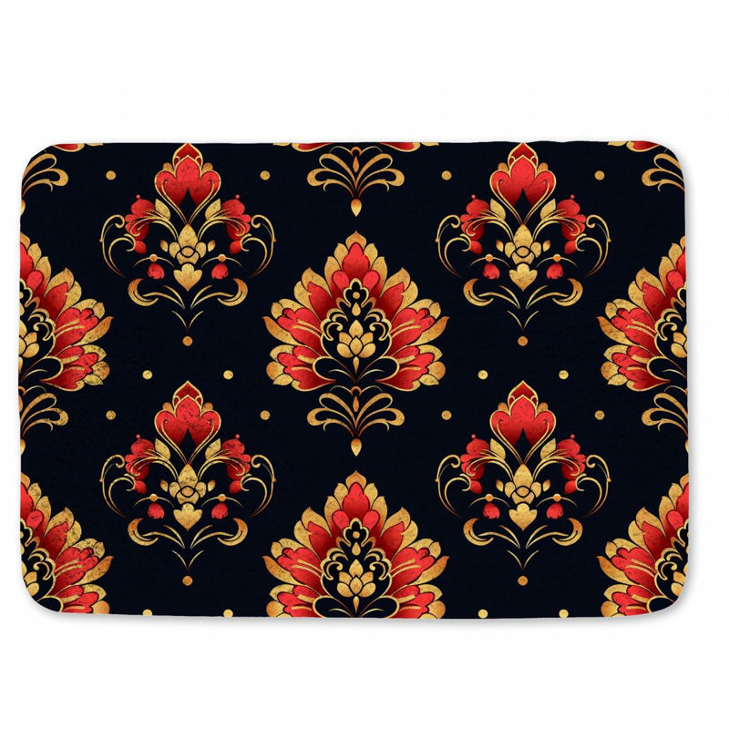 Tapis de bain en microfibre / microsuède Cigdem, L 17 po x L 24 po