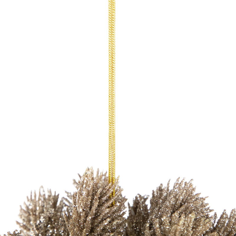 Ornement boule de Noël scintillante en pin