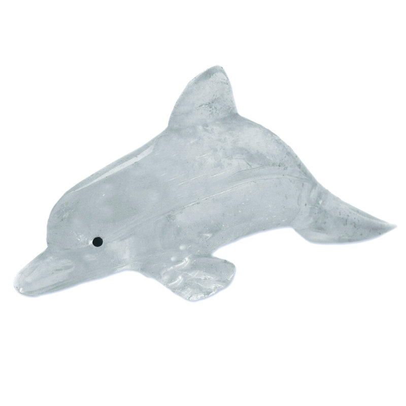 Figurine de dauphin en cristal artisanal Langlais