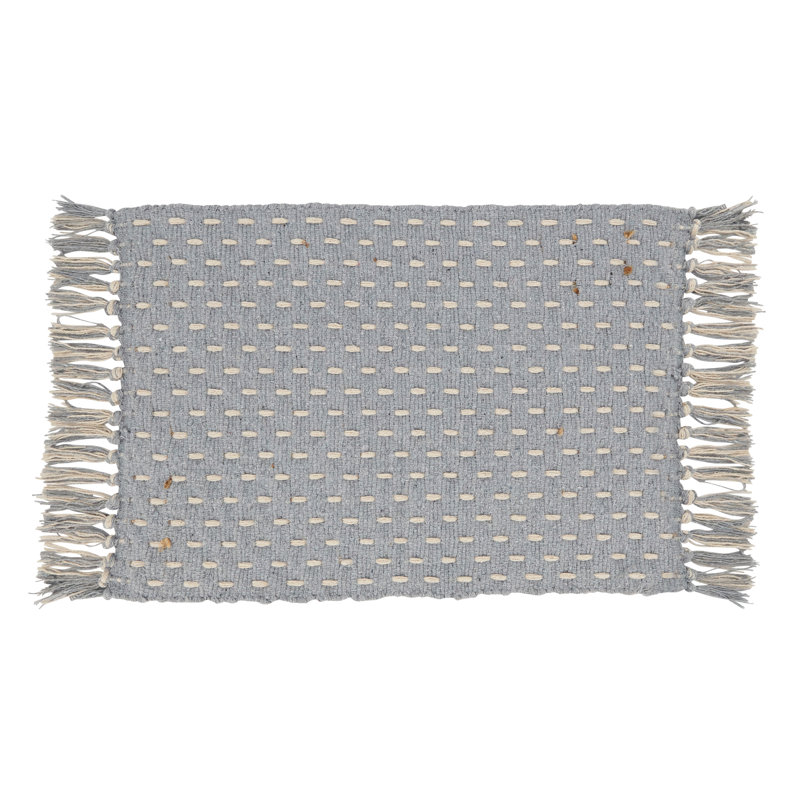 Islander Collection No Pattern Rectangle Placemat, Gray