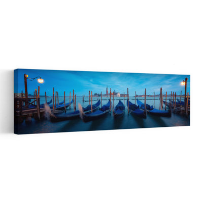 Venice Twilight Gondolas Romantic Serene Tranquil City Architecture Wall Art