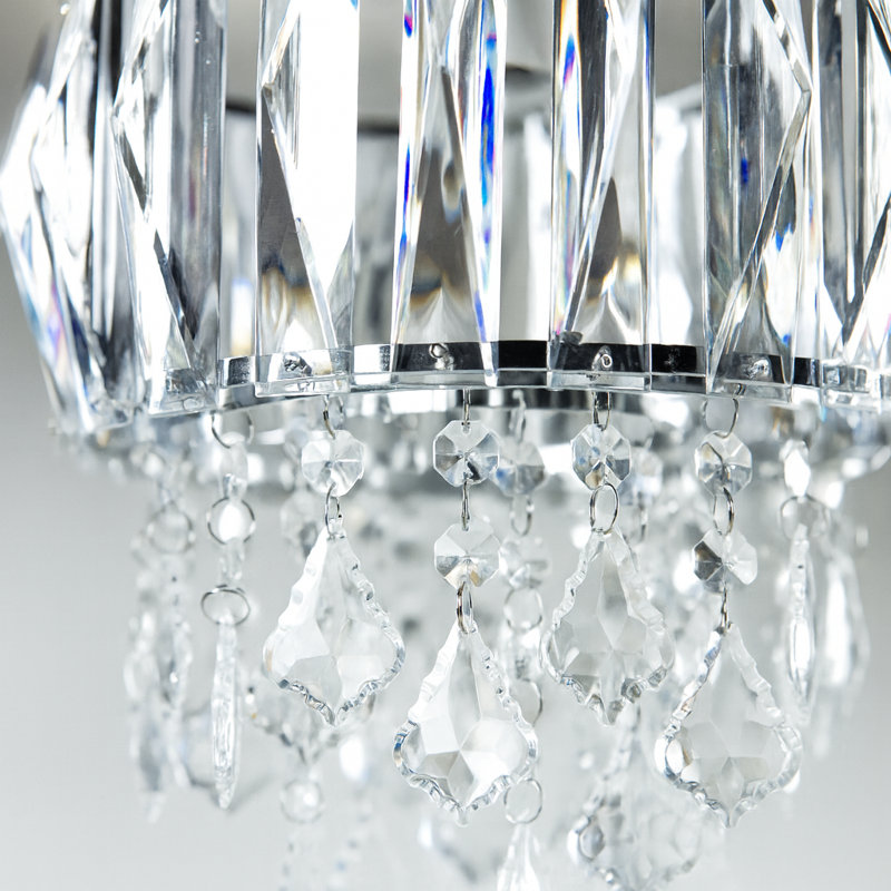 26 cm H Drum Pendant Shade ( Screw On ) in Clear