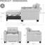 Upholstered Convertible Backrest Single Sofa Bed Accent Chair-1484293123