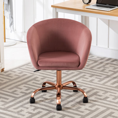 Chaise de travail en velours Ailsa