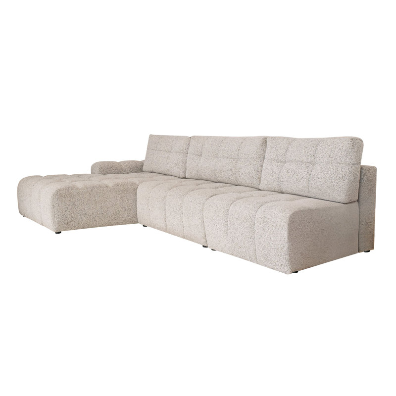 5 Seater Sofa Bed, Light gray, Left -sided