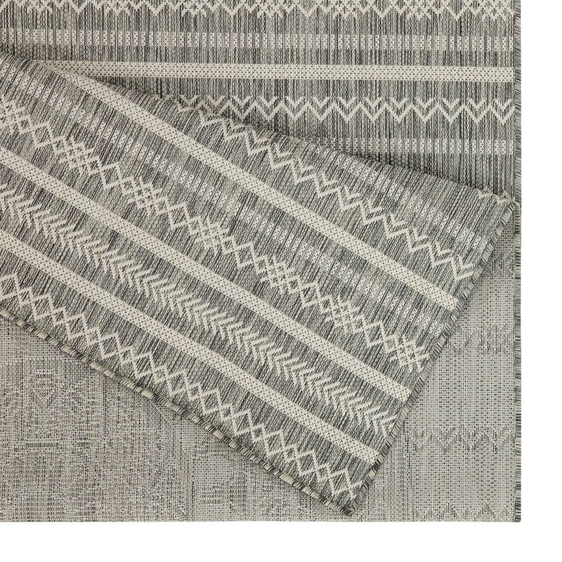 Tapis intérieur / extérieur Sunshine, Argent argent, Rectangulaire 7 pi 10 po x 10 pi 3 po