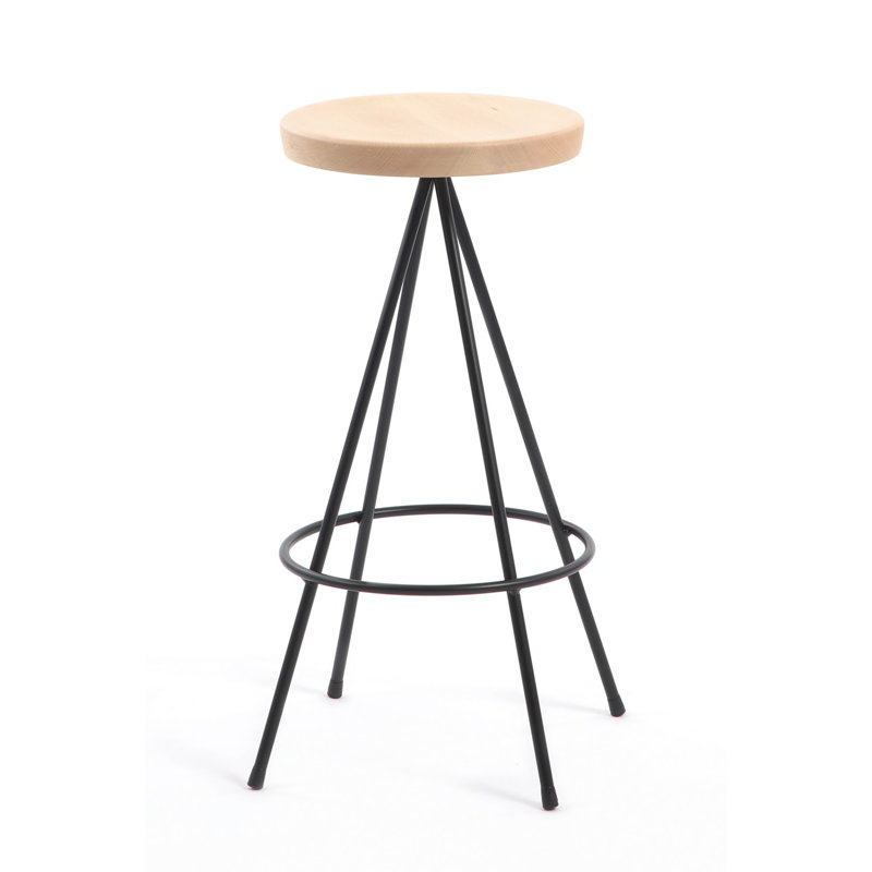 Anakie Counter Stool with Metal Frame, Black