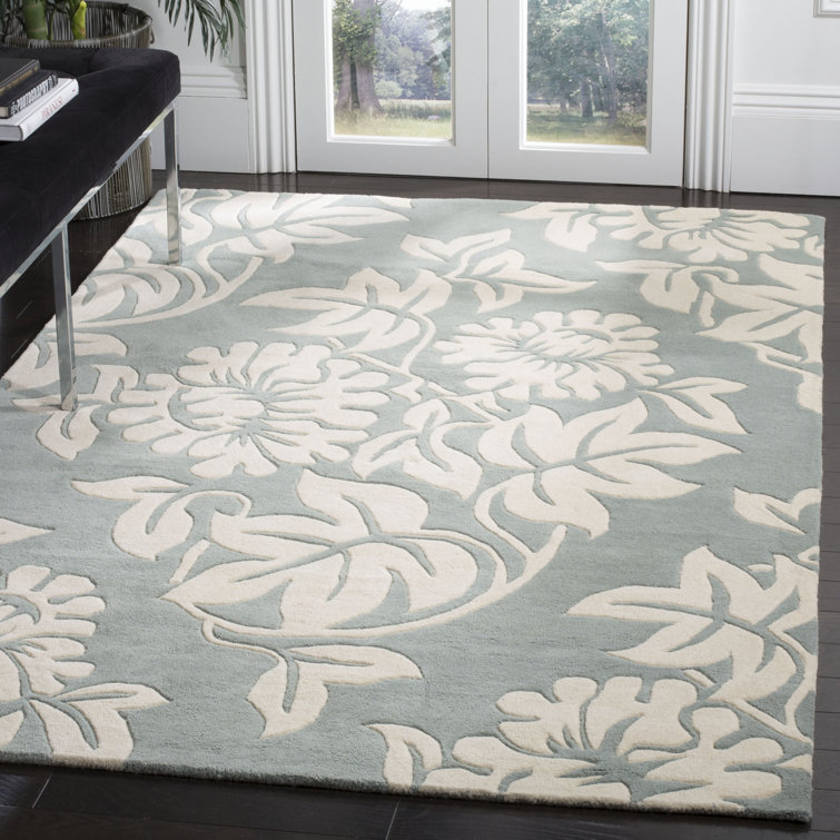 Candelo Hand Tufted Wool And Viscose Floral Rug