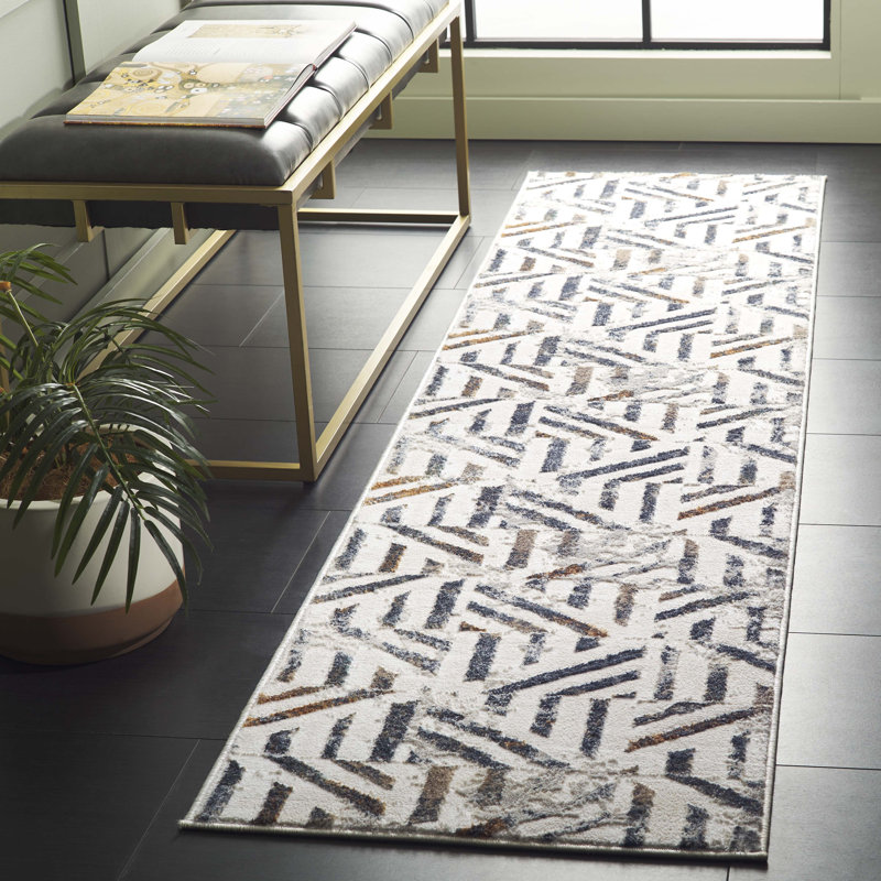 Aleida 100 Performance Abstract Rug, Runner 2' x 8'