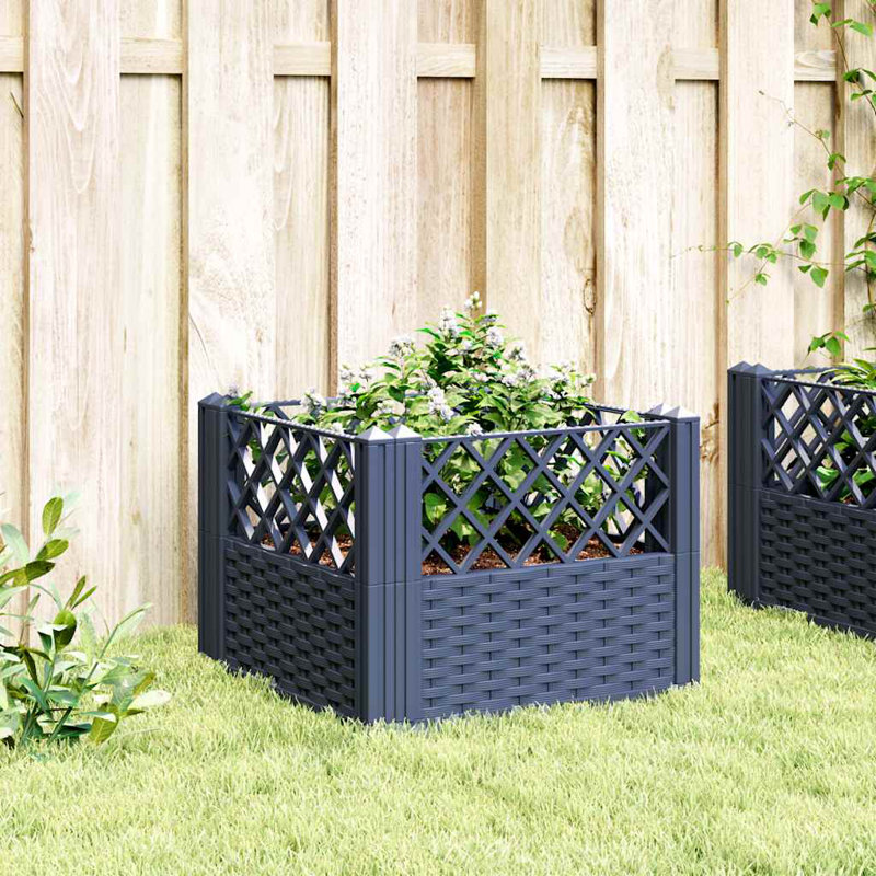 Artel Planter Box, 43.5cm H x 43.5cm W x 43.5cm D, Blue Grey