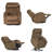 Power Lift Recliner for Seniors, 35" Snowflake Velvet, Remote, 330 lb, Side Pocket, Dark Green – Small-Space-1240747982