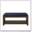 Banc d'appoint de 40 pouces avec étagère à chaussures inférieure, siège rembourré pour le salon et la chambre à coucher, banc de rangement compact à bout de lit avec coussin amovible
