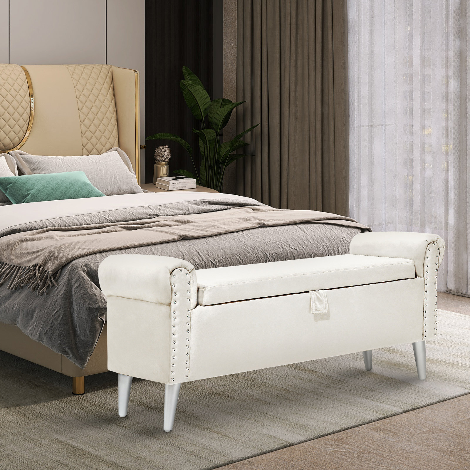 Wayfair end of bed deals storage bench