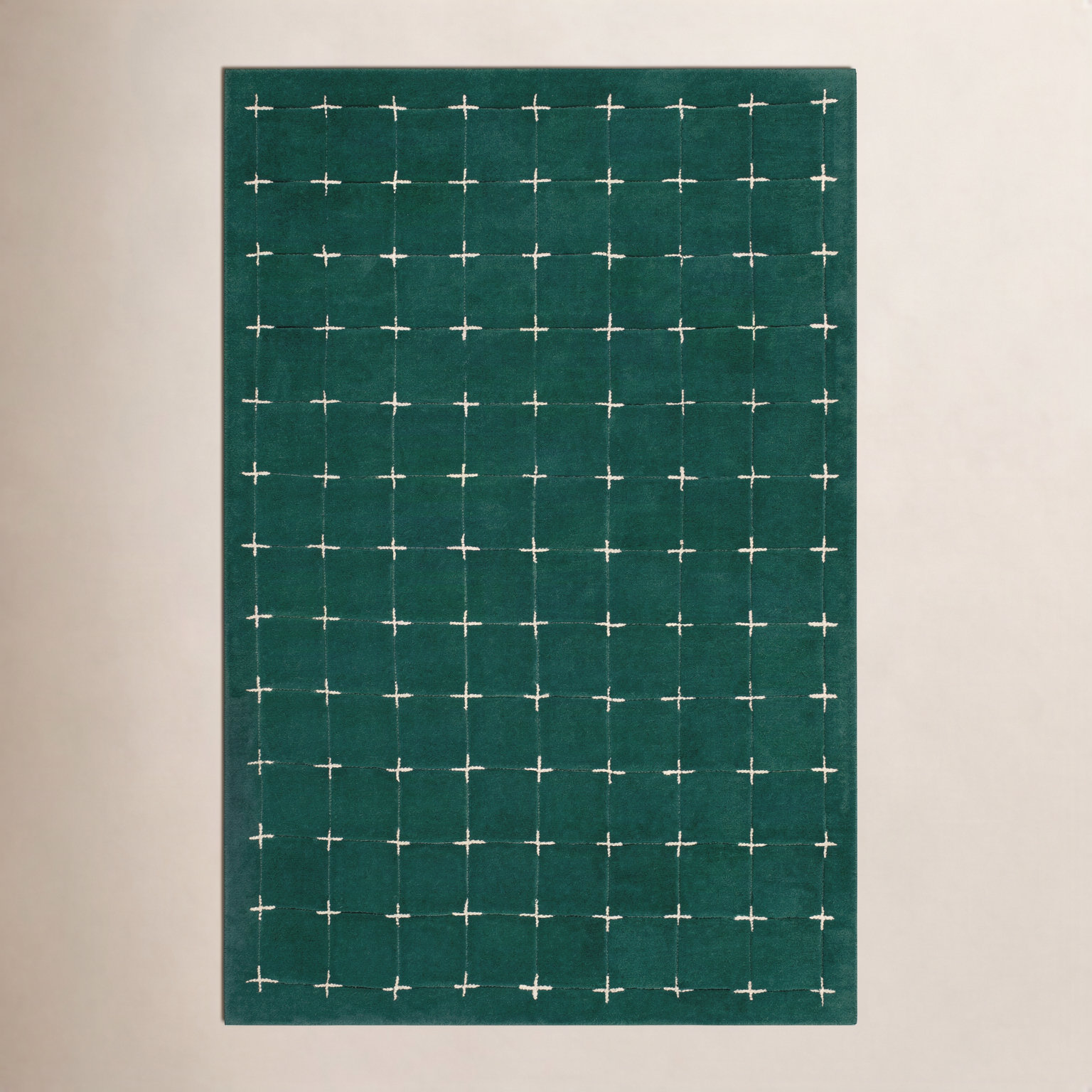 Mallory Hand-Tufted Green Rug, Rectangle 4' x 6'