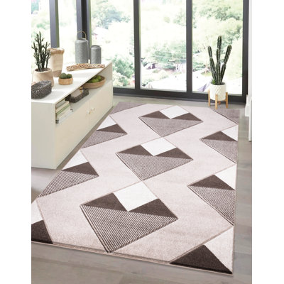 Fretwell Geometric 80cm X 150cm Area Rug