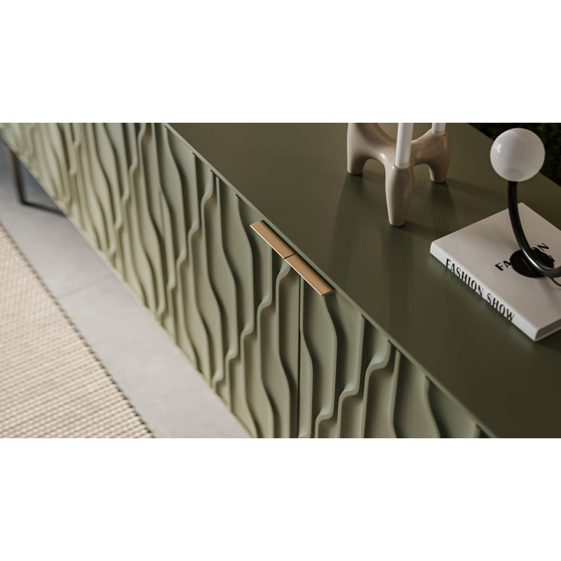 Mesa 79.5'' W Sideboard, Moss/Brushed Brass