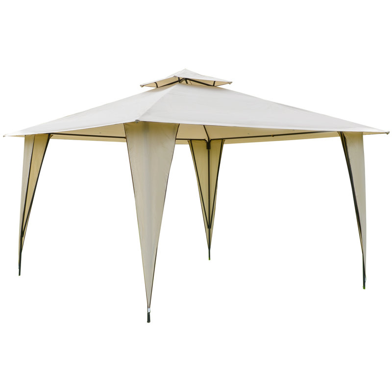 Milanna 3.5m x 3.5m Steel Party Tent, Beige, Beige